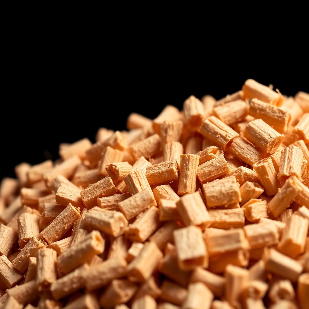 Pellet di legno premium primo piano